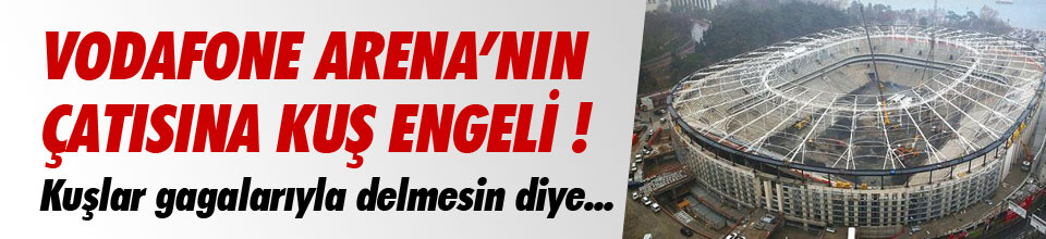 VODAFONE ARENA'NIN ÇATISINA KUŞ ENGELİ