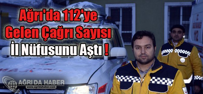 Ağrı'da 112'ye Gelen Çağrı Sayısı İl Nüfusunu Aştı