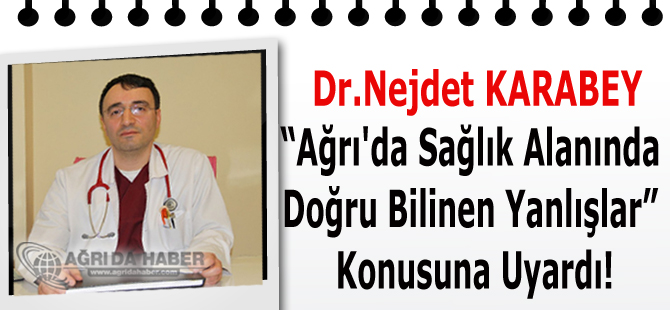 Dr.Nejdet  karabey Ağrı'da Sağlık Alanında Ki Yanlışlar Konusunda Uyardı !