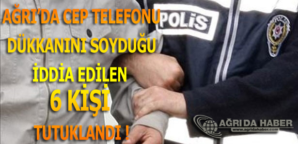 Ağrı'da İş Yerinden Hırsızlık İddiası Gözaltına alınan 7 kişiden 6'sı Tutuklandı