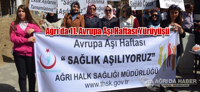 Ağrı Halk Sağlığı Müdürlüğünden Aşı Haftası Etkinliği