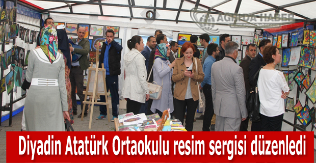 Diyadin Atatürk Ortaokulu resim sergisi düzenledi Diyadin Atatürk Ortaokulu resim sergisi düzenledi