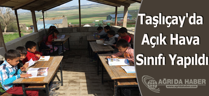 Taşlıçay'da Kumlubucak Köyü İlkokulun'da Açık Hava Sınıfı