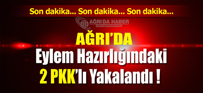 Ağrı 100.Yıl Mahallesin Eylem Hazırlığında 2 PKK'lı Yakalandı