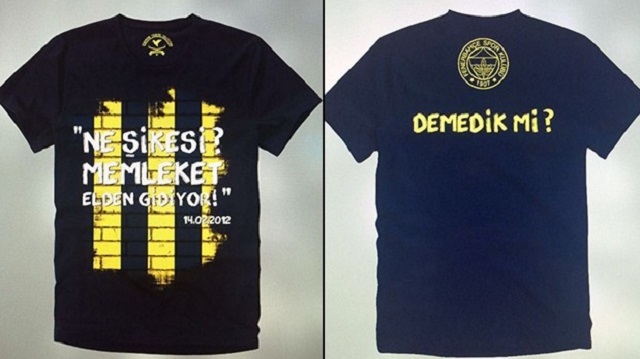 Aziz Yıldırım'ın Sözleri Tişört Oluyor