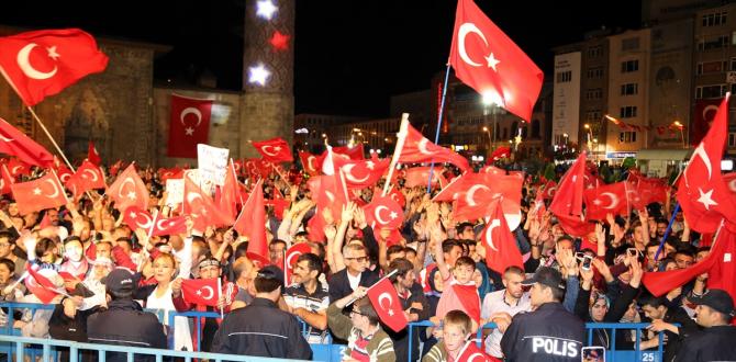 Erzurum'da Milli İrade Nöbeti Devam Ediyor