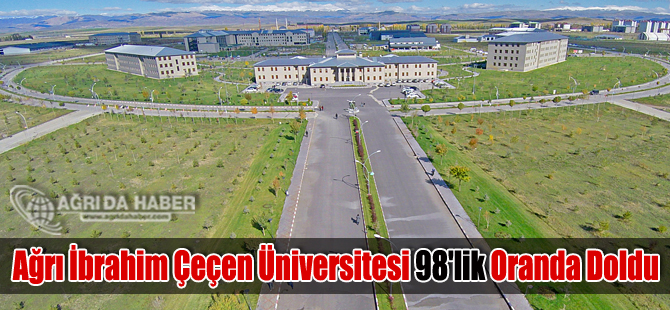 Ağrı İbrahim Çeçen Üniversitesi 98'lik Oranda Doldu