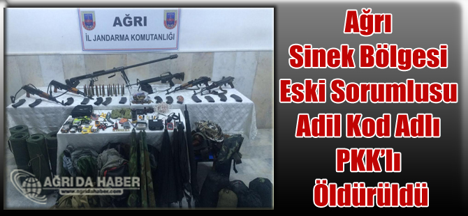 Ağrı Sinek Bölgesi Eski Sorumlusu Adil Kod Adlı Terörist Öldürüldü