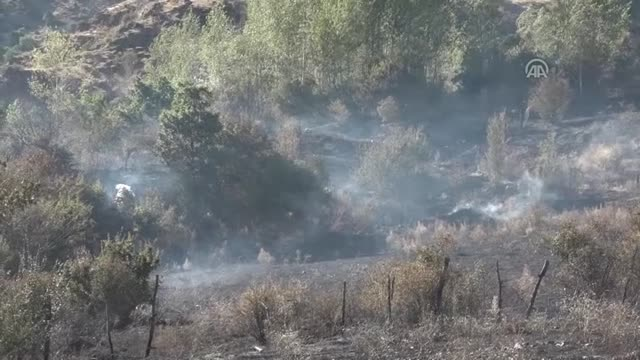 Erzincan'daki Arazi Yangını Çıktı