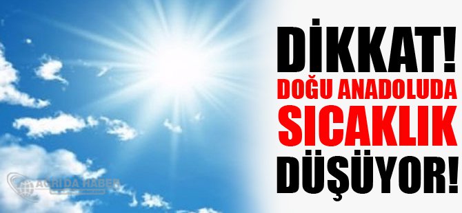 Dikkat! Doğu Anadolu'da Sıcaklıklar Düşüyor!