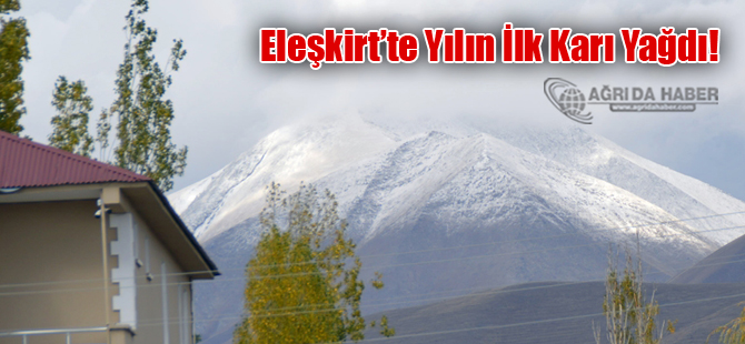 Ağrı'da Yılın İlk Karı Eleşkirt İlçesinde Yağdı