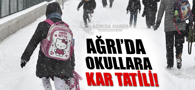 Ağrı'da Eğitime Kar Tatili