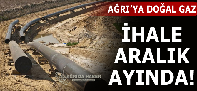 Ağrı'ya Doğal Gaz İhalesi Aralık Ayında! 6 Firma İhaleye Giriyor