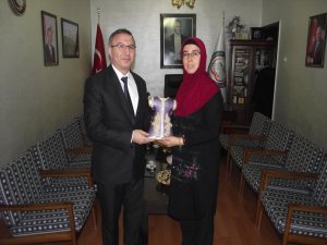 Elazığ Emniyet Müdürü Cangül'den Keban Belediye Başkanı Fethiye Atlıya Ziyaret