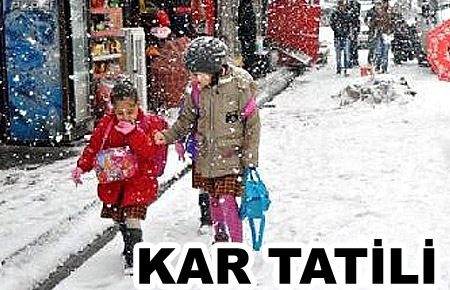 Erzurum'da aşırı kar sebebiyle okullar 1 gün tatil edildi