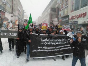 Erzurum Sivil Toplum Kuruluşları -25 Derecede İran Konsolosluğunu Protesto Etti