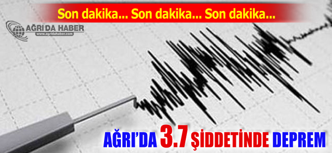 Ağrı'nın Diyadin İlçesinde 3.7 Şiddetinde Deprem Meydana Geldi