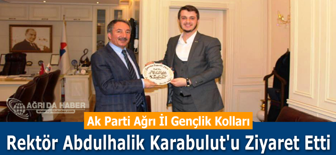 Ak Parti Ağrı İl Gençlik Kolları Rektör Abdulhalik Karabulut'u Ziyaret Etti