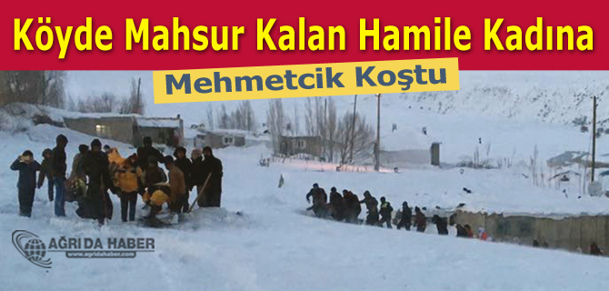 Tutak'ta Köyde Mahsur Kalan Hamile Kadına Mehmetcik Koştu