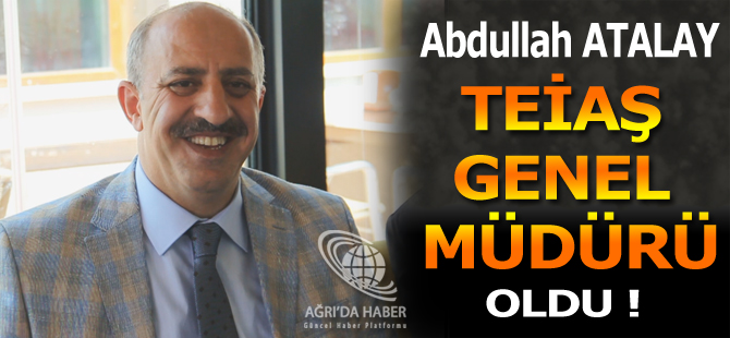 Abdullah Atalay Bugün İtibariyle Türkiye Elektrik İletim A.Ş (TEİAŞ) Genel Müdürü Oldu