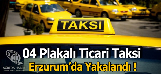 Ağrı Plakalı Ticari Taksi Kaçak Sigara Taşırken Erzurum'da Yakalandı
