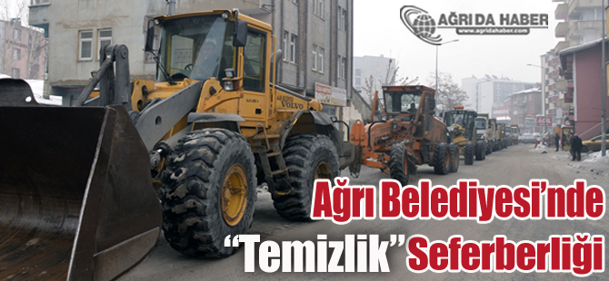 Ağrı'da Sokakların Temizlik Çalışmaları Başladı