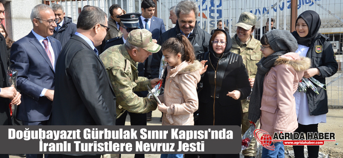 Doğubayazıt Gürbulak Sınır Kapısı'nda İranlı Turistlere Nevruz Jesti