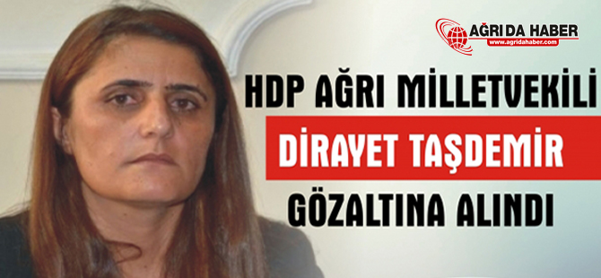 HDP Ağrı Milletvekili Dirayet Taşdemir Gözaltına Alındı