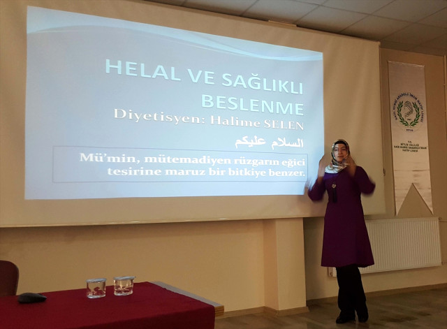 Lisede 'Helal ve sağlıklı beslenme' konulu semineri düzenlendi