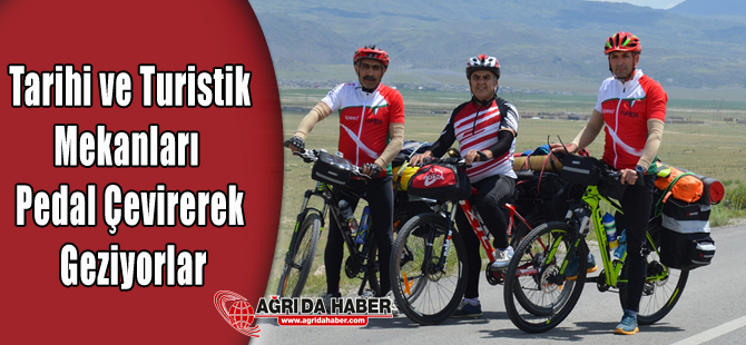 Azeri Asıllı 3 Turist Tarihi yerleri Bisikletle geziyor