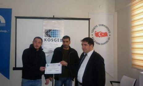 Tunceli'de Kosgeb Sertifika Programı