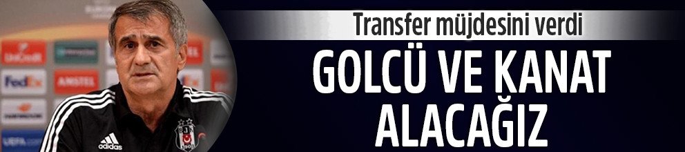 Şenol Güneş'ten transfer müjdesi: Golcü ve kanat alacağız