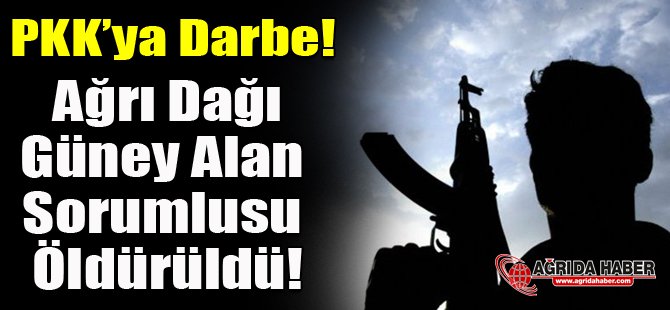 Pkk'nın 'Ağrı Dağı Güney Alan Sorumlusu' Öldürüldü