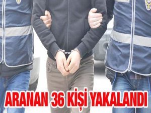 Malatya'da Çeşitli Suçlardan Aranan 36 Kişi Yakalandı