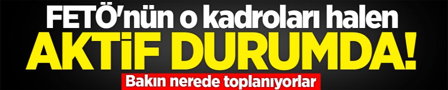 FETÖ'nün o kadroları halen aktif durumda!