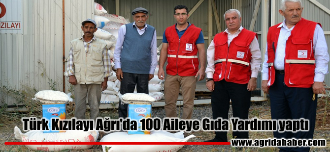 Türk Kızılayı Ağrı'da 100 Aileye Gıda Yardımı yaptı