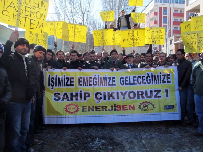Edaş İşçilerinden Eylem Edaş İşçilerinden Eylem