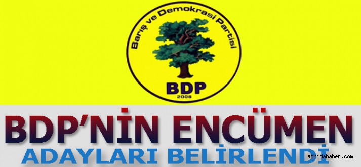 Ağrı'da BDP 'nin Belediye encümen listesi