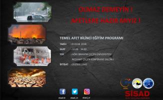 AFAD, SİSAD ve AĞÇED İŞBİRLİĞİ İLE TEMEL AFET BİLİNCİ EĞİTİMİ