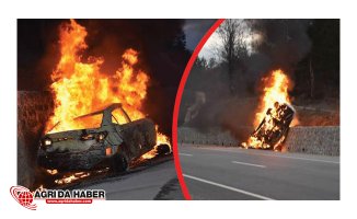 Feci Kaza Araç Bir Anda Alev Aldı : 5 Ölü