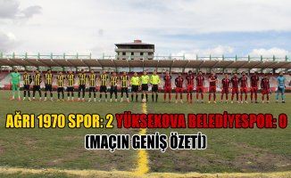 Ağrı 1970 Spor: 2 Yüksekova Belediyespor: 0 (Geniş Özet)