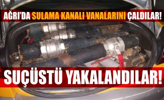 Ağrı'da Sulama Kanallarına Ait Vanaları Çalanlar Suçüstü Yakalandı!