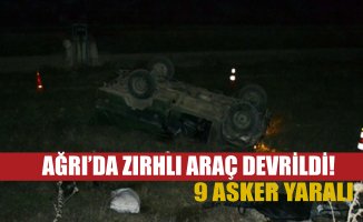 Ağrı'da Zırhlı Araç Devrildi 9 Asker Yaralandı
