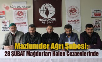 Mazlumder Ağrı: 28 ŞUBAT Mağdurları Halen Cezaevlerinde