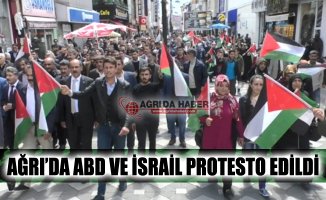 Ağrı'da İsrail ve ABD Protesto Edildi