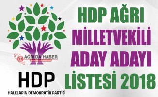 Ağrı HDP Milletvekili Aday Adayları Listesi 2018
