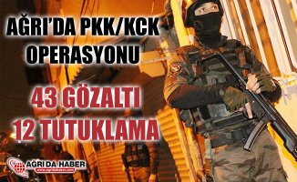 Ağrı'da PKK/KCK operasyonu 43 gözaltı 12 Tutuklama