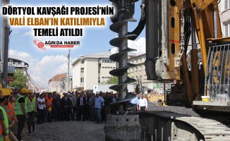 Ağrı Valisi Süleyman Elban ile birlikte Dörtyol Kavşağı Projesi'nin Temeli Atıldı