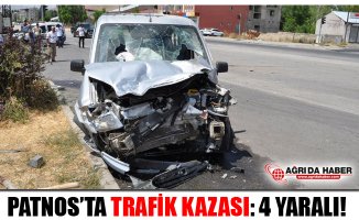 Patnos'ta Trafik Kazası 4 Yaralı!