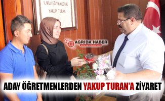 Aday Öğretmenlerden Milli Eğitim Müdürü Yakup Turan'a Ziyaret